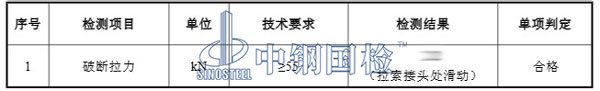拉索檢測項目結(jié)果