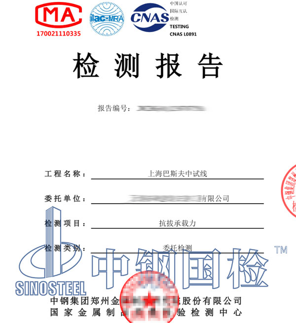化學(xué)錨栓檢測(cè)報(bào)告圖片