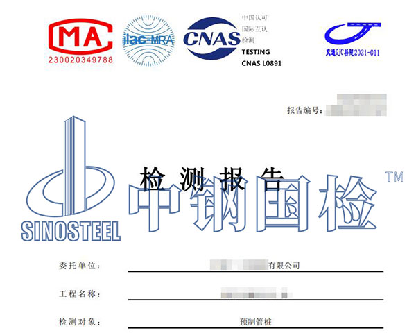 預(yù)制樁檢測報告
