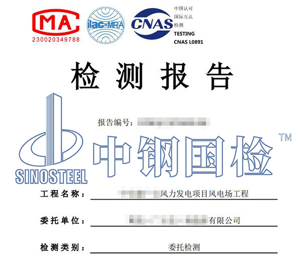 風(fēng)電項目檢測報告